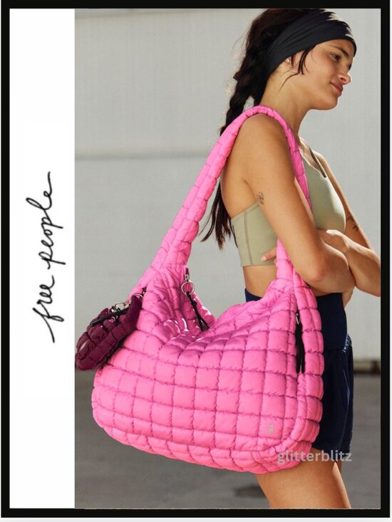 Free People Handbags - Free People Pink Bubblegum Quilted Carryall - Factory Sealed - NWT